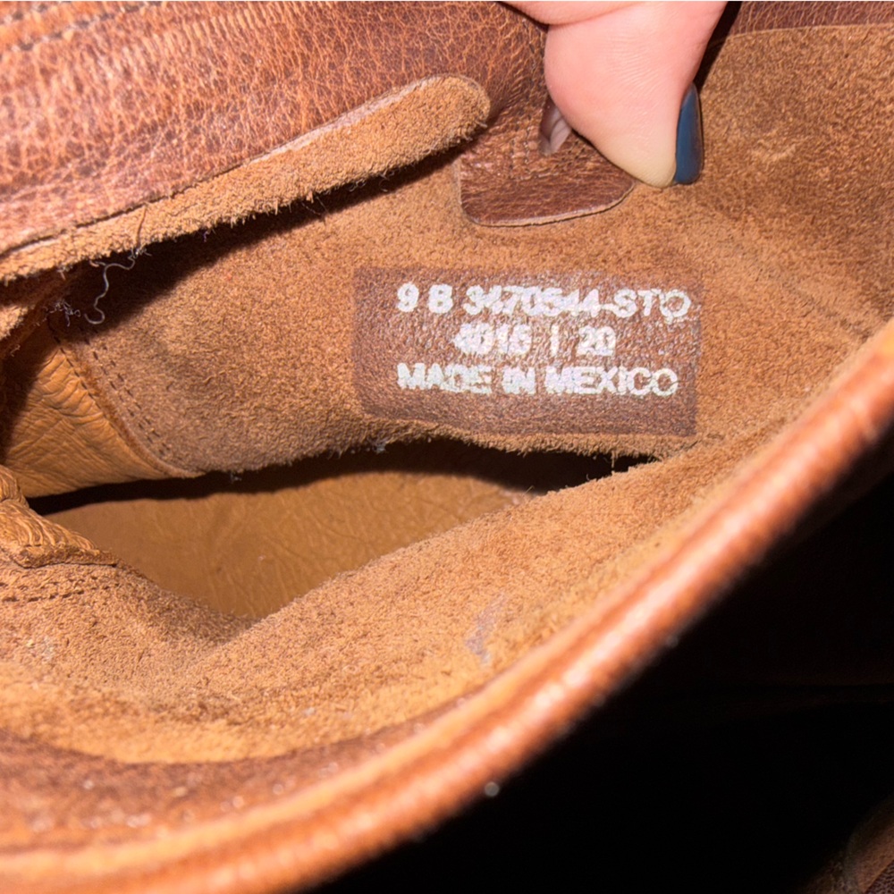 Frye Veronica Bootie - Stone - Size 9B - Brown Leather Ankle Boots with Buckles - Picture 4 of 6